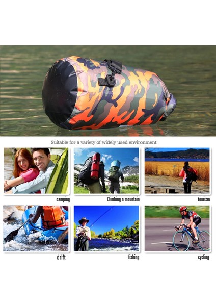 20L Tarzı Su Geçirmez Yüzme Çantası Kuru Çuval Pvc Su Geçirmez Kuru Çanta Çuval Kayaking Nehir Yürüyüşü Şamandıra Yelkenli Sırt Çantası Sürüklenen Rafting Çantası (Yurt Dışından)