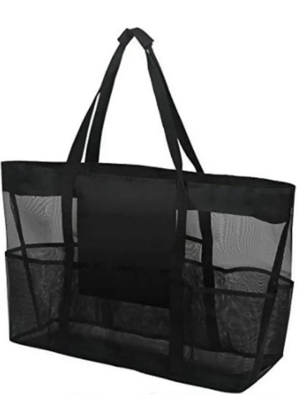 1 Adet Tarzı Yaz Büyük Plaj Çantası Havlular Için Örgü Dayanıklı Plaj Çantaları Oyuncaklar Için Su Geçirmez Iç Çamaşırı Cep Plaj Çantası (Yurt Dışından)