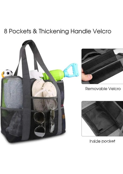 1 Adet Tarzı Yaz Büyük Plaj Çantası Havlular Için Örgü Dayanıklı Plaj Çantaları Oyuncaklar Için Su Geçirmez Iç Çamaşırı Cep Plaj Çantası (Yurt Dışından) indirimleri