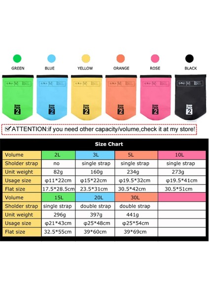 2l Sarı Stil 2l Suya Dayanıklı Suya Dayanıklı Kuru Çanta Çuval Depolama Paketi Kılıfı Yüzme Açık Kano Kano Nehir Yürüyüşü Teknecilik (Yurt Dışından) indirimleri