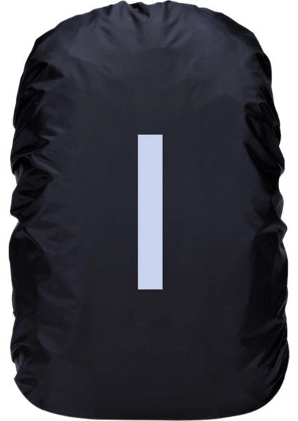 Siyah 35L Stili Su Geçirmez Sırt Çantası Yağmurluk Yansıtıcı Bant Sırt Çantası Seyahat Için Şeritler ile Hi-Görünürlük Sırt Çantası Rancoat (Yurt Dışından)