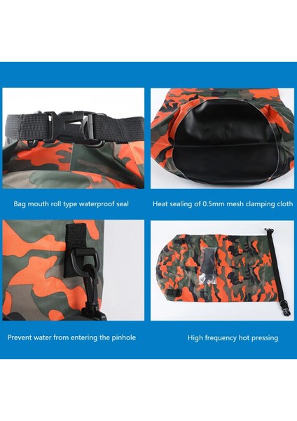 2l No.13 Stili Pvc Su Geçirmez Kuru Çanta 5l 10L 20L 30L Camo Açık Dalış Katlanabilir Erkek Kadın Plaj Yüzme Çantası Rafting Nehir Okyanus Sırt Çantası (Yurt Dışından) indirimleri