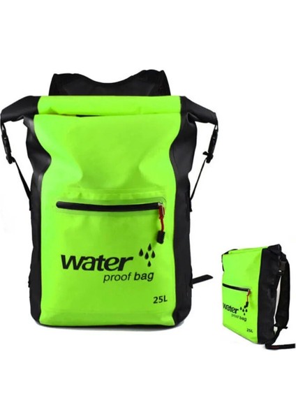 Yeşil Stil Katlanabilir Su Geçirmez Kuru Sırt Çantası Açık Spor Kamp Yürüyüş Rafting Dalış Yüzme Balıkçılık Çanta Seyahat Depolama Çuval (Yurt Dışından)