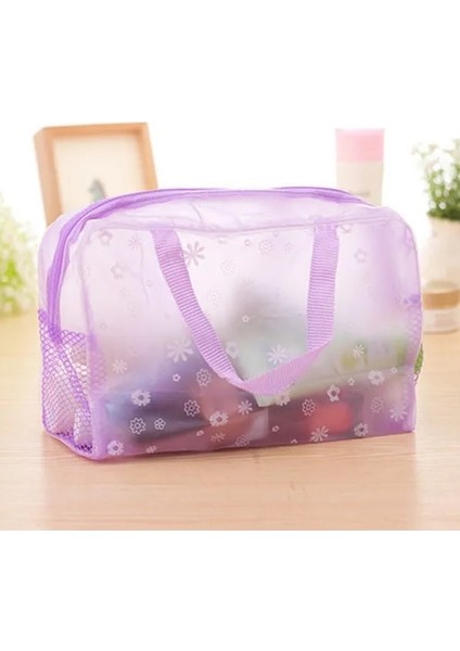 Mor Renk Stili 5 Renk Yüzme Çantaları Spor Seyahat Banyo Saklama Çantası Kadın Şeffaf Organizatör Pvc Telefon Cebi (Yurt Dışından)