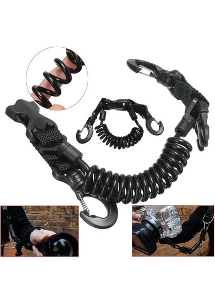 Siyah Stil Tüplü Dalış Dalış Kano Kamera Ipi Hızlı Çıkarma Tokası ve Kayaking Altında Klipsli Yüzme Sporları Aksesuarı Yeni Aracı (Yurt Dışından) fiyatları