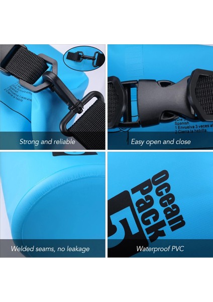 gr 15L Stili Açık Suya Dayanıklı Kuru Sırt Çantası Su Yüzen Çanta Rulo Üstü Kano Için Çuval Rafting Tekne Gezisi Nehir Trekking Yüzme Havuzu Kayık (Yurt Dışından) indirimleri