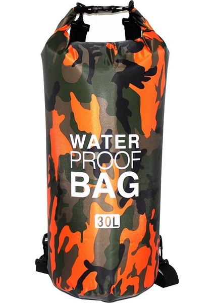 30L No.6 Stili Pvc Su Geçirmez Kuru Çanta 5l 10L 20L 30L Camo Açık Dalış Katlanabilir Erkek Kadın Plaj Yüzme Çantası Rafting Nehir Okyanus Sırt Çantası (Yurt Dışından)