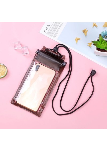 Siyah Stil Su Geçirmez Telefon Kılıfı Açık Mini Yüzme Su Geçirmez Kılıf Çanta Sualtı Telefon iphone 12 Için Pro Max 7 Renk (Yurt Dışından)