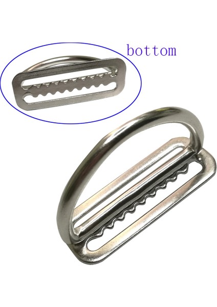 Type3 2pc Stili 2 "paslanmaz Çelik Tüplü Dalış Ağırlık Kemeri Slayt Bekçisi D Halkası Dokuma Koşum Kemeri Tutucu Stoper Serbest Dalış Bcd Aksesuarları (Yurt Dışından)