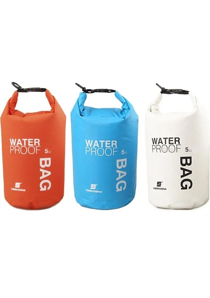 Mavi Stil 5l Su Geçirmez Çanta Paketi Çuval Yüzme Rafting Kayaking Yüzer Sörf Spor Su Geçirmez Kuru Plaj Kılıfı Cep Telefonu Cüzdanı Için (Yurt Dışından)