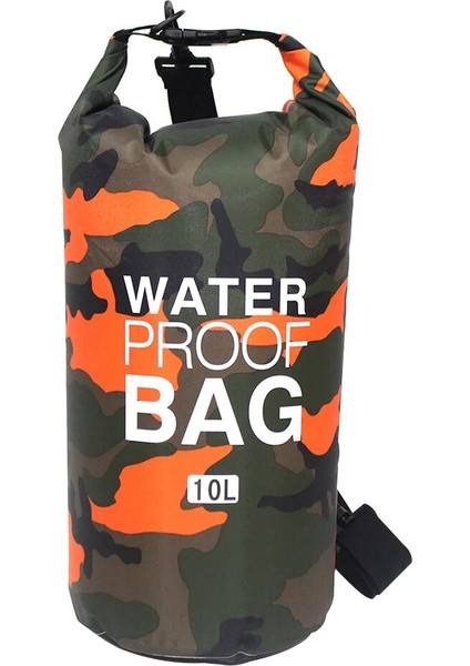 10L No.3 Stili Pvc Su Geçirmez Kuru Çanta 5l 10L 20L 30L Camo Açık Dalış Katlanabilir Erkek Kadın Plaj Yüzme Çantası Rafting Nehir Okyanus Sırt Çantası (Yurt Dışından)