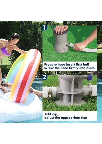 Mavi Stil 2 Paket Wimming Havuz Filtresi Pompa Hortumu Ev Şişirilmiş Havuzlar Yedek Hortum Su Oyunu Spor Aksesuarı Havuz Pompası Filtresi (Yurt Dışından) modelleri