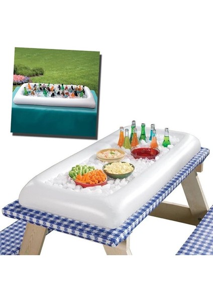 Bir Stil Yazın Parti Şişme Salata Barı Büfe Havuz Şişme Buz Kovası Açık Yüzme Havuzu Içecek Şamandıra Tutucu Gıda Malzemeleri Oyuncak Standı (Yurt Dışından) fırsatları