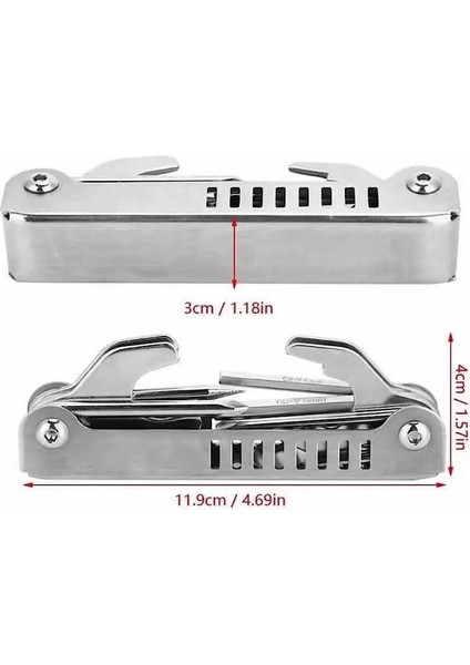 8'i 1 Arada Stil 316 Paslanmaz Çelik Uba Dalış Araçları Şnorkel Anahtarı Katlanır Allen Anahtarı Anahtarı Acil Onarım Çok Aracı Dalış (Yurt Dışından) modelleri