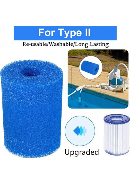 1 Adet Tarzı Pcs Havuz Filtresi Sünger Değiştirmeleri Tip Iı Yıkanabilir Köpük Filtre Kartuşu Elemanı Yeniden Kullanılabilir Yüzme Havuzu Aksesuarları (Yurt Dışından) fiyatları