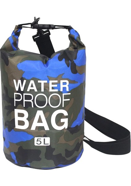 5l No.8 Stili Pvc Su Geçirmez Kuru Çanta 5l 10L 20L 30L Camo Açık Dalış Katlanabilir Erkek Kadın Plaj Yüzme Çantası Rafting Nehir Okyanus Sırt Çantası (Yurt Dışından)