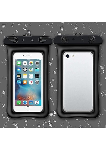 Sarı Stil Cep Telefonu Için Su Geçirmez Çanta Kuru Kapak Mühürlü Yüzer Şişme Hava Yastığı Yüzme Çantası Yüzmek Için Dalış Sörf Plaj Kullanımı (Yurt Dışından)