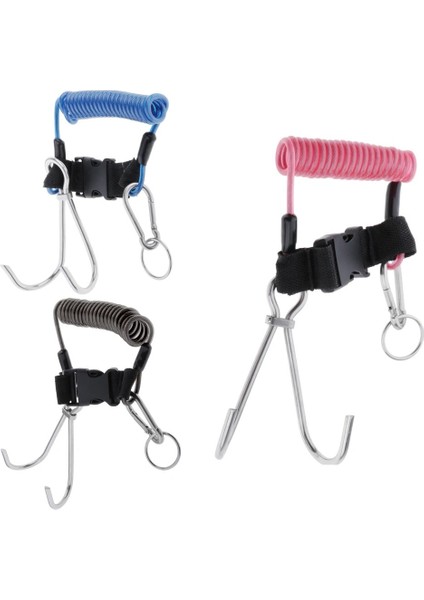 Pembe Tarzı Tüplü Dalış Paslanmaz Çelik Çift Resif Kancaları Spiral Sarmal Ipi Güvenlik Aksesuarları Ekipmanı Acil Durum Teçhizatı (Yurt Dışından) fırsatları