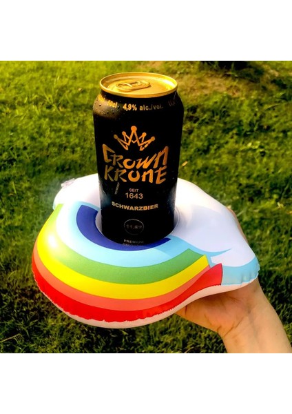 Gökkuşağı Bulut Stili 24 Stiller Mini Unicorn Flamingo Şişme Su Yüzme Havuzu Içecek Bardak Standı Tutucu Içecek Bar Bardak Altlıkları Için Şamandıra Parti Oyuncak (Yurt Dışından)