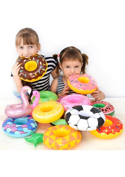 Gökkuşağı Bulut Stili 24 Stiller Mini Unicorn Flamingo Şişme Su Yüzme Havuzu Içecek Bardak Standı Tutucu Içecek Bar Bardak Altlıkları Için Şamandıra Parti Oyuncak (Yurt Dışından)