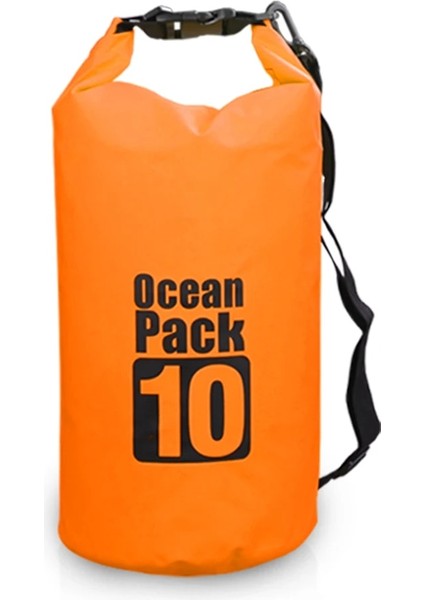 Turuncu 10L Stili 10L Lll Açık Su Geçirmez Kuru Sırt Çantası Su Yüzen Çanta Rulo Üst Çuval Kayaking Için Rafting Teknecilik Nehir Trekking (Yurt Dışından)