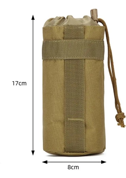 F Stili Upgraded Tactical Molle Water Bottle Pouch Bag Military Outdoor Travel Hiking Drawstring Water Bottle Holder Kettle Carrier Bag (Yurt Dışından)