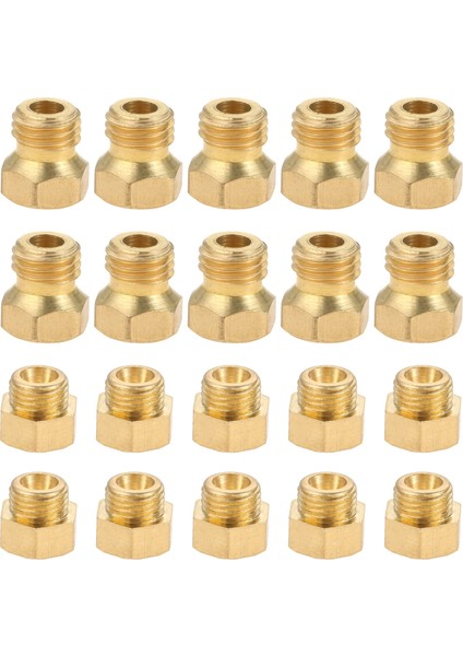 Et Propane Lpg Gas Pipe Water Heater Dıy Burner Parts Brass Jet Nozzles (M6X X10 + M5X X10) (Yurt Dışından)