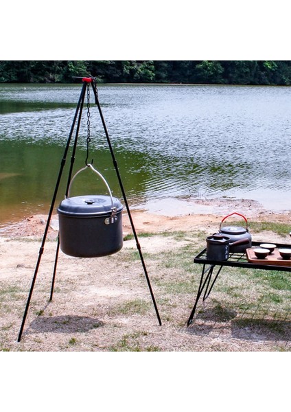 Gümüş Tarzı Kamp Şenlik Ateşi Tripod Taşınabilir Üçgen Destek Kamp Şenlik Ateşi Çerçevesi Açık Taşınabilir Tencere Yürüyen Pot Kamp Ateşi Tripodu (Yurt Dışından) fiyatları