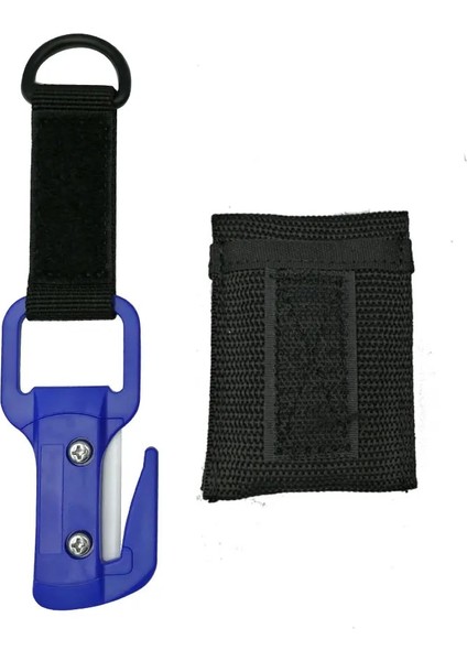 Mavi 1pc Tarzı Seramik Bıçak Tüplü Dalış Tek Kenarlı Kesici Hattı Net Kablo Kesme Bıçağı Çift Kesimli Dalış Can Güvenliği Ekipmanları (Yurt Dışından)