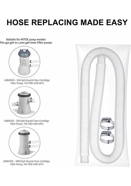 Sarı Stil Yüzme Havuzu Yedek Hortum Pompası Küvet Pompa Hortumu Filtre Pompası Sızdırmaz Dayanıklı, Intex Için Metal Kelepçe Yedek Aksesuar (Yurt Dışından) fırsatları