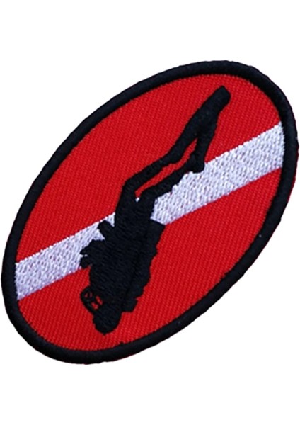 Elips Diver Down Flag Patch Sırt Çantası Tüplü Dalış Dalış Işlemeli Demir On (Yurt Dışından) fiyatları