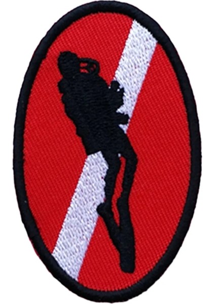 Elips Diver Down Flag Patch Sırt Çantası Tüplü Dalış Dalış Işlemeli Demir On (Yurt Dışından) modelleri