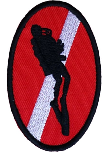 Elips Diver Down Flag Patch Sırt Çantası Tüplü Dalış Dalış Işlemeli Demir On (Yurt Dışından) fırsatları