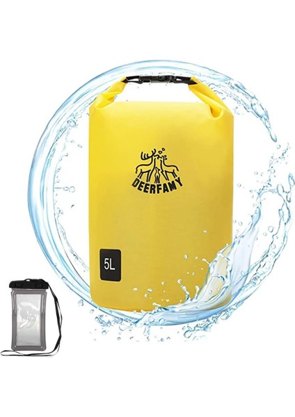 Sarı A 5l Stili Tpu Su Geçirmez Çanta Kuru Çanta 5l 10L 15L 20L 30L Açık Dalış Katlanabilir Plaj Yüzme Çantası Rafting Nehir Okyanusu Su Geçirmez Paketi (Yurt Dışından)