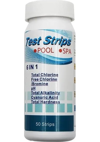 6 In 1 Tarzı Wimming Havuz Ph Test Kağıdı Artık Klor Değeri Alkalinite Sertlik Test Şeridi Ph Test Cihazı Havuz Temizleyici Aksesuarlar (Yurt Dışından)