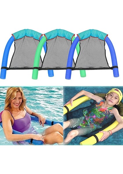 Mavi Stil Havuz Erişte Sandalye Net Yüzer Sandalye Yeni Yenilik Parlak Renk Havuz Yüzer Sandalye Yüzme Havuzu Koltukları Inanılmaz Yüzer Yatak Sandalye (Yurt Dışından)