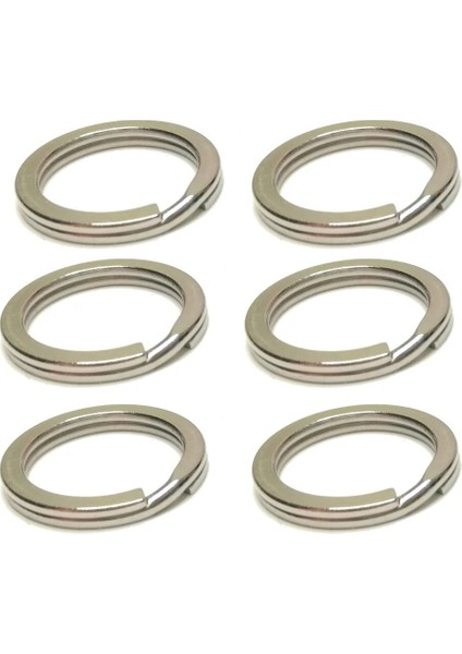 6pc Yuvarlak 20MM Tarzı Paslanmaz Çelik Tüplü Dalış Bölünmüş Yüzük Anahtarlık Kanca Döngü Yüzme Dalgıç Açık Kamp Dişli Ataşmanı (Yurt Dışından) modelleri