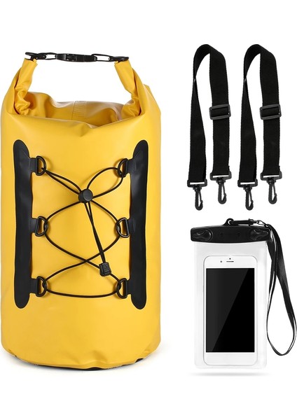 Gümüş Renk Stili Su Geçirmez Açık Sırt Çantası Kuru Çanta Yüzme Çantası Rulo Üst Kuru Çuval Kuru Sırt Çantası Su Yüzen Çanta Teknecilik Balıkçılık Sörf Için (Yurt Dışından)