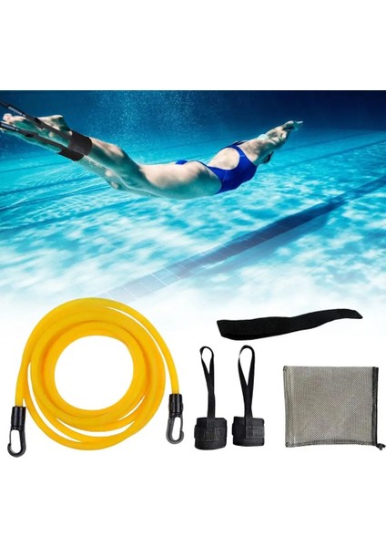 Sarı Stil Ayarlanabilir Yüzmek Eğitim Direnç Kemer Yüzme Yetişkin Çocuklar Için Bungee Egzersiz Tasma Örgü Cep Güvenlik Yüzme Havuzu Araçları (Yurt Dışından) fiyatları