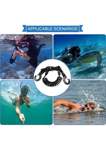 Tüplü Dalış Kamera Anti-Kayıp Yaylı Bobin Ipi Sualtı Spiral Halat Kamera Su Sporları Aksesuarları (Yurt Dışından) fırsatları