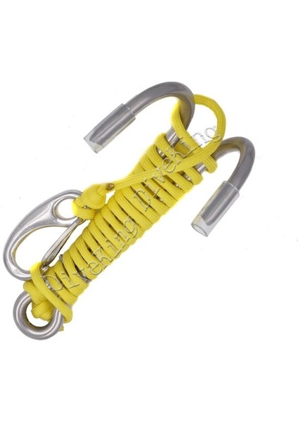 Sarı Stil Tüplü Dalış Çift Çift Paslanmaz Çelik Reef Sürüklenme Kancası, Çizgili ve Klipsli Kanca Sualtında Akım Dalışı Için Kanca (Yurt Dışından)