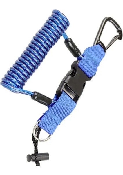 Açık Sarı Stil Scuba Diving 316 Anti-Kayıp Spiral Yay Bobin Ipi Tek Hızlı Açılır Tokalı Dalış Kargo ile Güvenlik Acil Durum Aleti (Yurt Dışından)