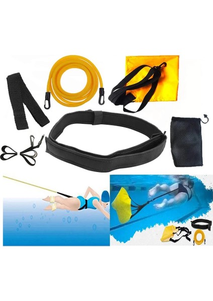 Sarı Stil Yüzme Antrenman Kemerleri Yüzme Bungee Kordonları Direnç Bantları Yüzme Tether Sabit Yüzme Yüzme Yüzme Kemeri Statik Yüzme Kemer Seti (Yurt Dışından) fırsatları