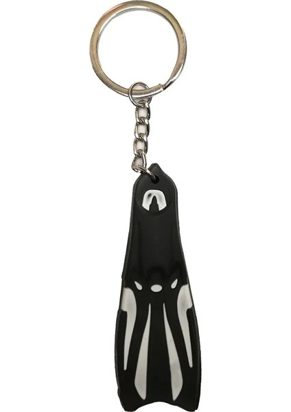 Siyah Beyaz Tarzı Muba Dalış Fin Anahtarlık Anahtarlık Flipper Anahtarlık Dalgıç Dalış Hediyesi (Yurt Dışından)