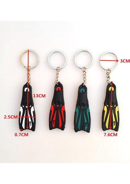 Sarı 13CM Dalış Fi Stili Yenilik Ana Tüplü Dalış Yüzgeçleri Palet Anahtarlık Tutucu Silikon ve Çelik Anahtarlık Tekne Kayık Sörf Yelken Için Anahtarlık (Yurt Dışından) indirimleri