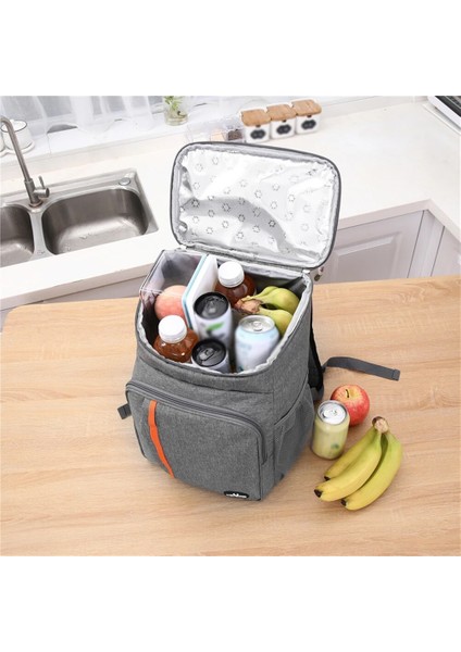 Siyah Stil Kamp Soğutucu Çanta Su Geçirmez Termal Kutu Taşınabilir Sırt Çantası Buzdolabı Çantası Açık Seyahat Öğle Yemeği Aksesuarları (Yurt Dışından) modelleri