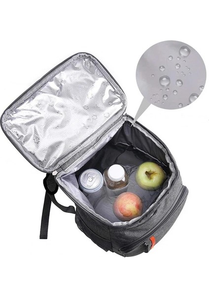 Siyah Stil Kamp Soğutucu Çanta Su Geçirmez Termal Kutu Taşınabilir Sırt Çantası Buzdolabı Çantası Açık Seyahat Öğle Yemeği Aksesuarları (Yurt Dışından) fırsatları