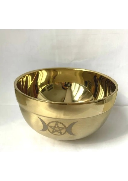 Mor Tarzı Ritüel Kase Tarot Pentagram Paslanmaz Çelik Altın Kaplama Sofra Takımı Töreni Öğlen Kehanet Astrolojik Alet Sunak Pervane (Yurt Dışından) fiyatları