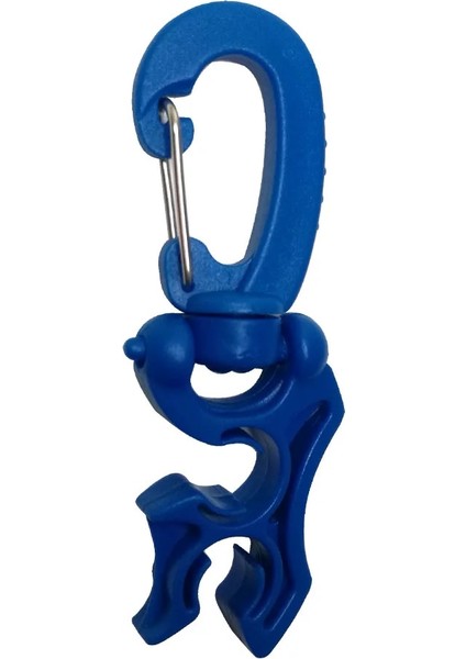 Mavi 1pc Tarzı Tüplü Dalış Şnorkelle Dalış Için Klipsli Tokalı Kancalı Regülatör Çift Bcd Hortum Tutacağı (Yurt Dışından)