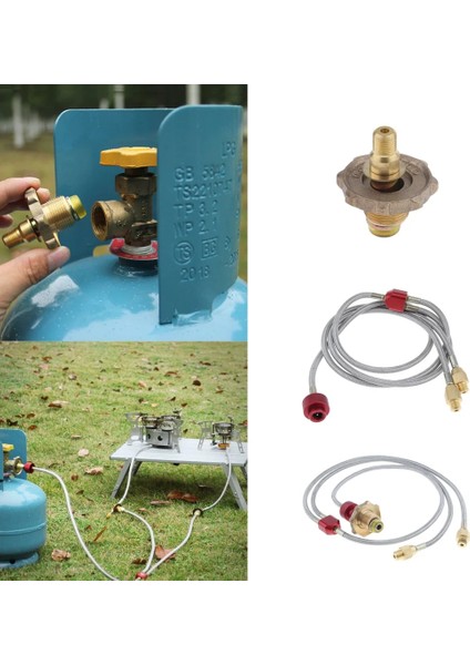 Bir Stil Propan Gaz Tankı Dolum Adaptörü G Bidon Hortumu Çift Bağlantı Hortumu 2 Soba Için Açık Havada Pişirme Için Fırın (Yurt Dışından) fırsatları